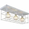 Lampes Industrielles-Luminaires Globo Lighting Plafonnier Globo MERRIL Zingué, 3 lumières