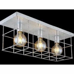 Lampes Industrielles-Luminaires Globo Lighting Plafonnier Globo MERRIL Zingué, 3 lumières