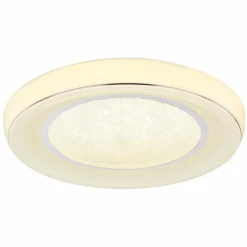 Luminaires Globo Lighting Plafonnier Globo MICKEY LED Blanc, 1 lumière, Télécommandes* Éclairage Led