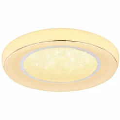 Luminaires Globo Lighting Plafonnier Globo MICKEY LED Blanc, 1 lumière, Télécommandes* Éclairage Led