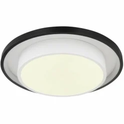 Luminaires Globo Lighting Plafonnier Globo MORGAN LED Noir, 1 lumière, Télécommandes* Éclairage Led