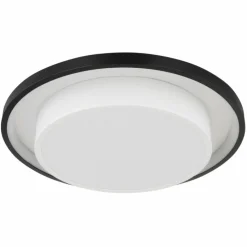 Luminaires Globo Lighting Plafonnier Globo MORGAN LED Noir, 1 lumière, Télécommandes* Éclairage Led