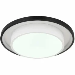 Luminaires Globo Lighting Plafonnier Globo MORGAN LED Noir, 1 lumière, Télécommandes* Éclairage Led