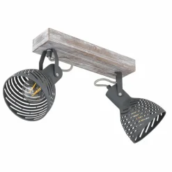 Lampes Vintages & Rétros-Luminaires Globo Lighting Plafonnier Globo MORI Brun, Blanc, 2 lumières