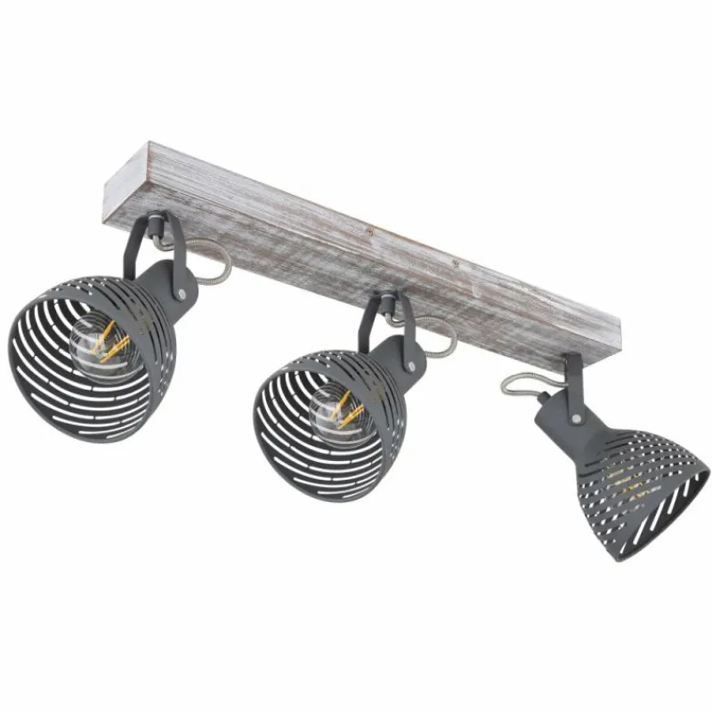 Lampes Vintages & Rétros-Luminaires Globo Lighting Plafonnier Globo MORI Brun, Blanc, 3 lumières