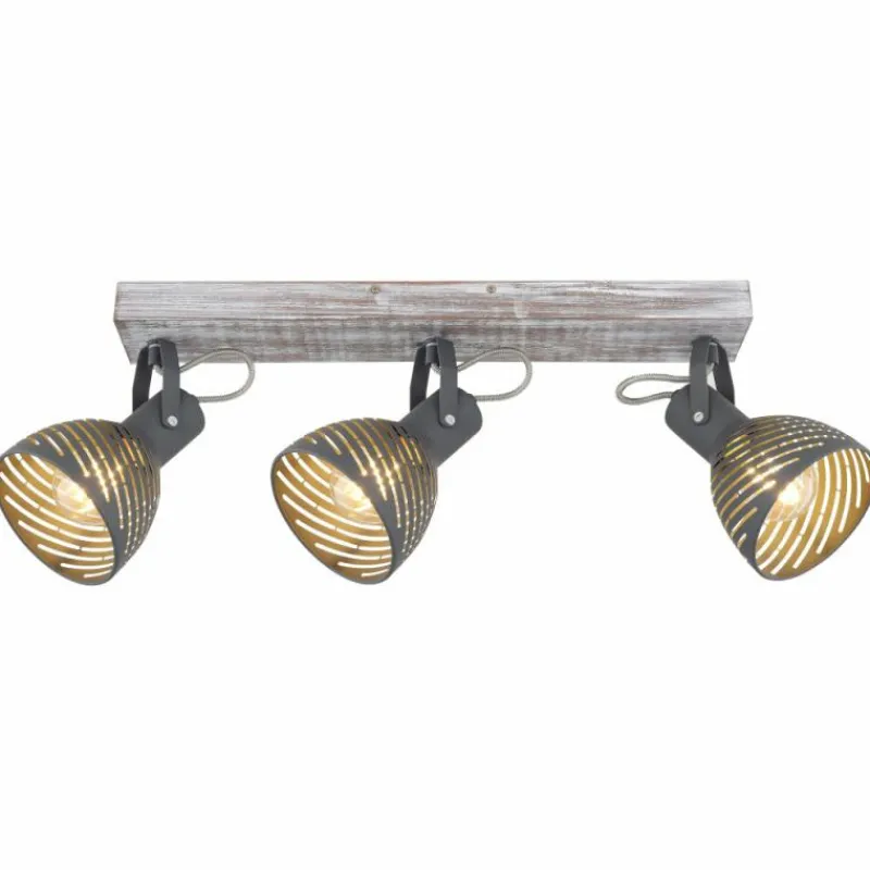 Lampes Vintages & Rétros-Luminaires Globo Lighting Plafonnier Globo MORI Brun, Blanc, 3 lumières