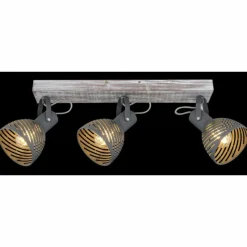 Lampes Vintages & Rétros-Luminaires Globo Lighting Plafonnier Globo MORI Brun, Blanc, 3 lumières