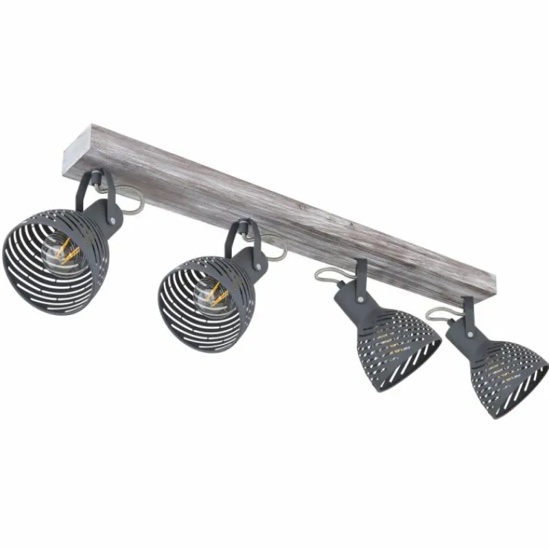 Lampes Vintages & Rétros-Luminaires Globo Lighting Plafonnier Globo MORI Brun, Blanc, 4 lumières