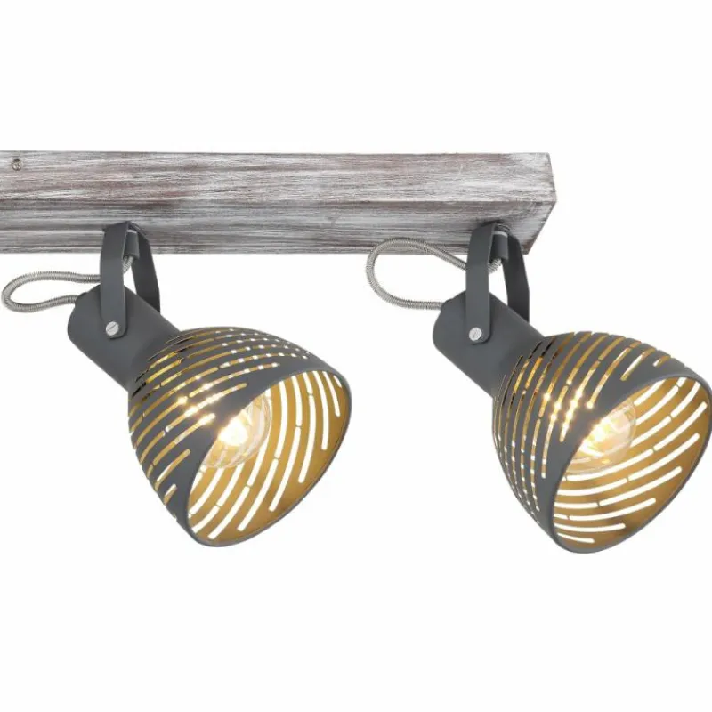 Lampes Vintages & Rétros-Luminaires Globo Lighting Plafonnier Globo MORI Brun, Blanc, 4 lumières