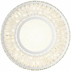 Luminaires Globo Lighting Plafonnier Globo MUCKY LED Chrome, 1 lumière, Télécommandes* Éclairage Led