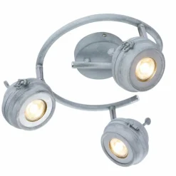 Lampes Industrielles-Luminaires Globo Lighting Plafonnier Globo MYCAH LED Gris, 3 lumières