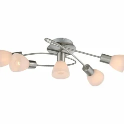 Luminaires Globo Lighting Plafonnier Globo Nickel mat, 5 lumières* Plafonniers