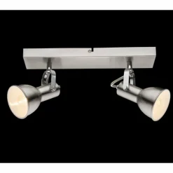 Luminaires Globo Lighting Plafonnier Globo Nickel mat, 2 lumières* Spots Et Projecteurs