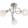 Luminaires Globo Lighting Plafonnier Globo Nickel mat, 3 lumières