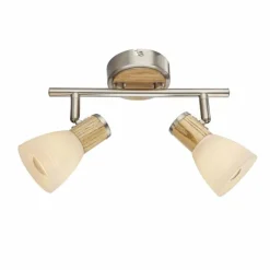 Luminaires Globo Lighting Plafonnier Globo Nickel mat, 2 lumières