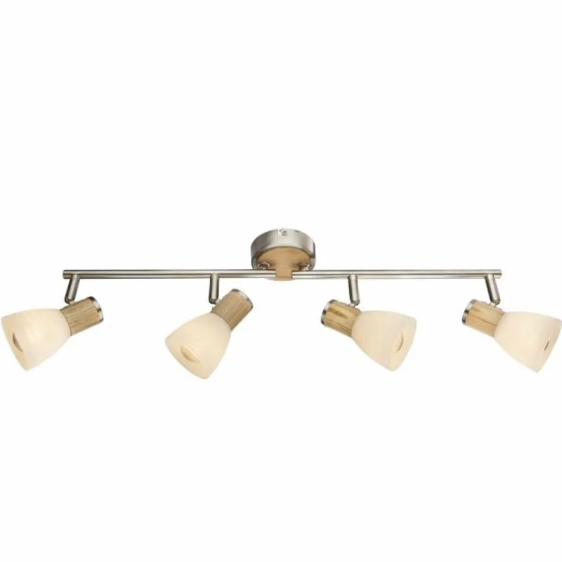 Luminaires Globo Lighting Plafonnier Globo Nickel mat, 4 lumières
