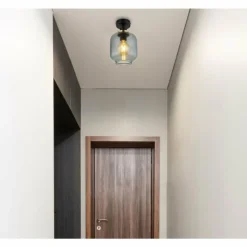 Suspension Verre Fumé-Luminaires Globo Lighting Plafonnier Globo OTHMAR Bronze, Noir, 1 lumière