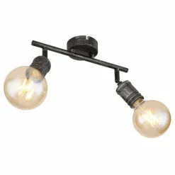 Luminaires Globo Lighting Plafonnier Globo OTTILIE Brun foncé, Nickel mat, 2 lumières* Spots Et Projecteurs