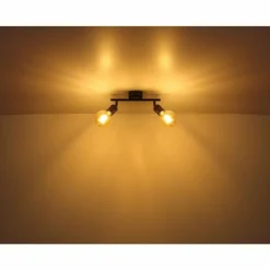 Luminaires Globo Lighting Plafonnier Globo OTTILIE Brun foncé, Nickel mat, 2 lumières* Spots Et Projecteurs