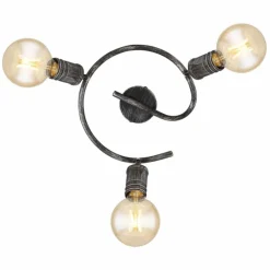Luminaires Globo Lighting Plafonnier Globo OTTILIE Brun foncé, Nickel mat, 3 lumières* Spots Et Projecteurs