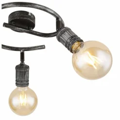 Luminaires Globo Lighting Plafonnier Globo OTTILIE Brun foncé, Nickel mat, 3 lumières* Spots Et Projecteurs