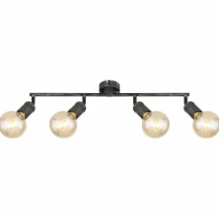 Luminaires Globo Lighting Plafonnier Globo OTTILIE Brun foncé, Nickel mat, 4 lumières* Spots Et Projecteurs