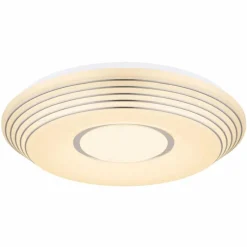 Luminaires Globo Lighting Plafonnier Globo PILLO LED Blanc, 1 lumière, Télécommandes* Éclairage Led