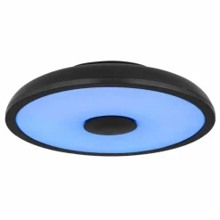 Luminaires Globo Lighting Plafonnier Globo RAFFY LED Noir, Blanc, 1 lumière, Télécommandes, Changeur de couleurs* Éclairage Led