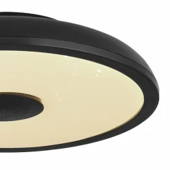 Luminaires Globo Lighting Plafonnier Globo RAFFY LED Noir, Blanc, 1 lumière, Télécommandes, Changeur de couleurs* Éclairage Led