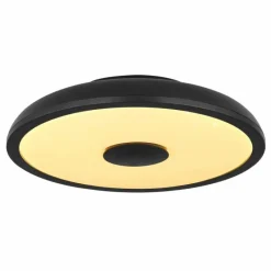 Luminaires Globo Lighting Plafonnier Globo RAFFY LED Noir, Blanc, 1 lumière, Télécommandes, Changeur de couleurs* Éclairage Led
