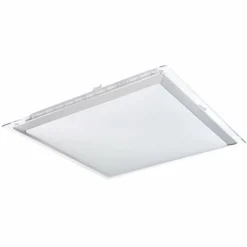 Luminaires Globo Lighting Plafonnier Globo RENA LED Nickel mat, Blanc, 1 lumière, Télécommandes, Changeur de couleurs* Éclairage Led