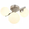 Luminaires Globo Lighting Plafonnier Globo RIHA LED Nickel mat, 3 lumières