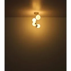 Luminaires Globo Lighting Plafonnier Globo RIHA LED Nickel mat, 4 lumières