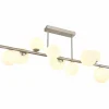 Luminaires Globo Lighting Plafonnier Globo RIHA LED Nickel mat, 9 lumières