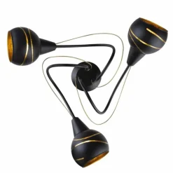 Luminaires Globo Lighting Plafonnier Globo RITA Noir, 3 lumières