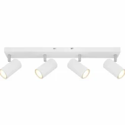 Luminaires Globo Lighting Plafonnier Globo ROBBY Chrome, Blanc, 4 lumières* Spots Et Projecteurs