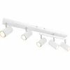 Luminaires Globo Lighting Plafonnier Globo ROBBY Chrome, Blanc, 5 lumières* Spots Et Projecteurs