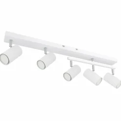 Luminaires Globo Lighting Plafonnier Globo ROBBY Chrome, Blanc, 5 lumières* Spots Et Projecteurs