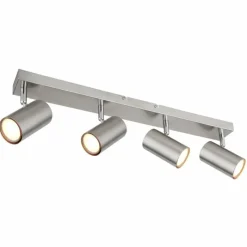 Luminaires Globo Lighting Plafonnier Globo ROBBY Nickel mat, 4 lumières* Spots Et Projecteurs