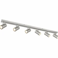 Luminaires Globo Lighting Plafonnier Globo ROBBY Nickel mat, 6 lumières* Spots Et Projecteurs