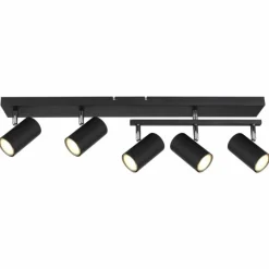 Luminaires Globo Lighting Plafonnier Globo ROBBY Noir, 5 lumières* Spots Et Projecteurs
