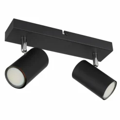 Luminaires Globo Lighting Plafonnier Globo ROBBY Noir, 2 lumières* Spots Et Projecteurs