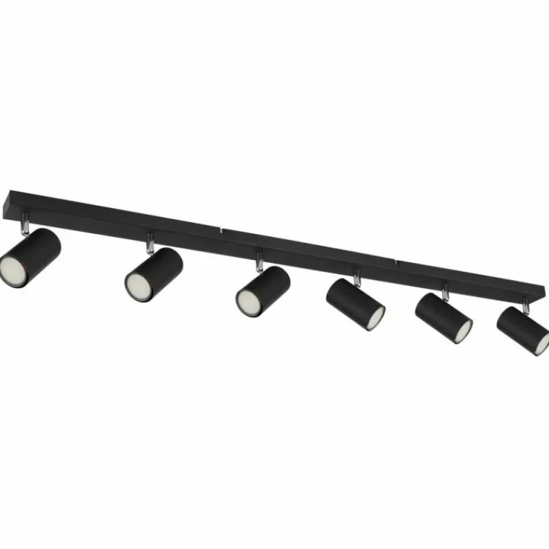 Luminaires Globo Lighting Plafonnier Globo ROBBY Noir, 6 lumières* Spots Et Projecteurs