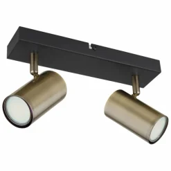 Luminaires Globo Lighting Plafonnier Globo ROBBY Noir, 2 lumières* Spots Et Projecteurs