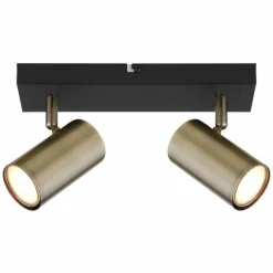 Luminaires Globo Lighting Plafonnier Globo ROBBY Noir, 2 lumières* Spots Et Projecteurs