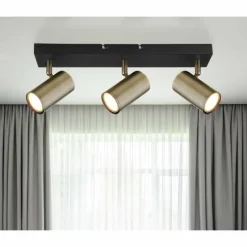 Luminaires Globo Lighting Plafonnier Globo ROBBY Noir, 3 lumières* Spots Et Projecteurs