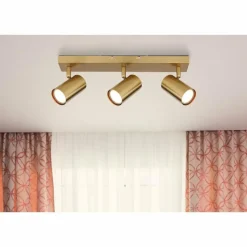 Lampes Dorées-Luminaires Globo Lighting Plafonnier Globo ROBBY Or, 3 lumières