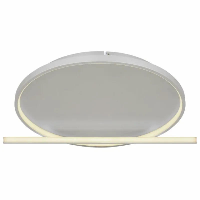 Luminaires Globo Lighting Plafonnier Globo RONDA LED Gris, 1 lumière, Télécommandes* Éclairage Led