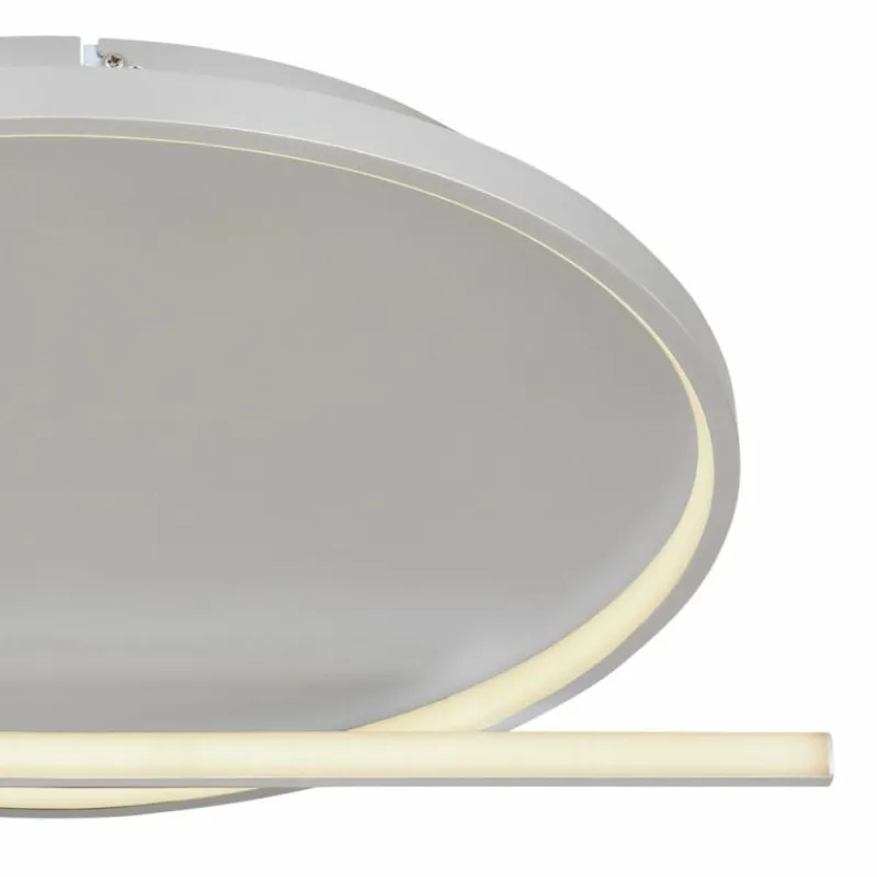 Luminaires Globo Lighting Plafonnier Globo RONDA LED Gris, 1 lumière, Télécommandes* Éclairage Led