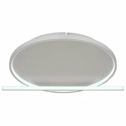 Luminaires Globo Lighting Plafonnier Globo RONDA LED Gris, 1 lumière, Télécommandes* Éclairage Led